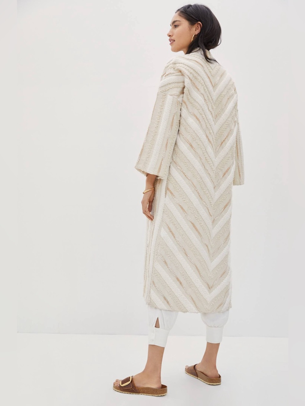 OLLARI X ANTHRO Renee Duster Coat Quiet Luxury Boho Chic